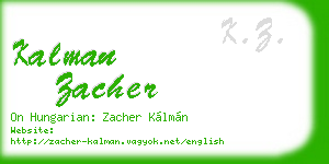 kalman zacher business card